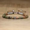 Pulsera tejida a mano de arena natural de moda de venta caliente transfronteriza, pulsera de cuentas espaciadoras doradas, joyería exquisita para mujer