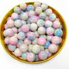 Cuentas de Vidrio con Transferencia Teñidas con Agua y Polvo Dorado de 10 mm Cuentas Sueltas para Pulseras, Collares, Aretes Hechos a Mano, Accesorios de Joyería