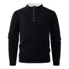 Suéter para hombre, nuevo estilo otoño e invierno, estilo old money, color liso, talla grande, casual, moderno, tejido versátil para hombres