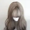 Peluca de Moda Japonesa y Coreana para Mujer Cabello Largo Rizado Realista y Natural Esponjoso que Afina el Rostro Cubre-pelo de Ola Grande
