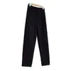 Pantalones de hoz sin arrugas para mujer, nuevo modelo otoño 2026, de cintura alta, pierna recta, petite, cortos, versátiles, casuales, no propensos a arrugarse