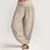 Pantalones Casuales Versátiles de Moda Estilo Nuevo 3D Estampado Digital Europeo y Americano Transfronterizo Pantalones Tailandeses para Mujer de Algodón Puro Estampado Directo Pantalones Largos de Primavera y Verano