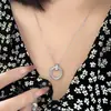 Aliexpress Mais Vendido Seiko Transfer Coração em Forma de Cabaça Conjunto Completo Corrente de Clavícula da Moda Luxo Leve Versátil Micro-Incustado Colar Seiko