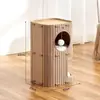 Ninho de Gato de Feltro e Arranhador Atacadista Transfronteiriço, Casa de Animal de Estimação Luxuosa de Múltiplos Andares para Todas as Estações, Árvore de Gato Integrada