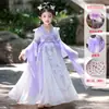 Menina Hanfu Estilo Verão Infantil 2025 Novo Estilo Antigo Super Fada Traje Antigo Verão Traje Tang Vestido de Menina