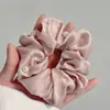Gomas para el pelo creativas de perlas artificiales europeas y americanas, Ligas de tela estilo coreano, Accesorios de satén simples para moños de mujer