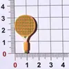 Simulación Color Caramelo Bádminton Tenis Raqueta Resina Pequeños Accesorios DIY Pegamento de Crema Funda de Teléfono Pinza para el Cabello Adorno Material