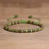Pulsera Popular Transfronteriza 4*4 Piedra Emperador Colorida Tejida a Mano con Cuentas Pulsera Ajustable Joyería Exquisita Venta al por Mayor