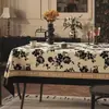 Mantel Floral Estilo Americano Impermeable y a Prueba de Aceite 2026 Lujo Ligero Ambiente de Alta Gama Lavable Mantel Rectangular