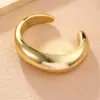 Bz2340 Pulsera de Oro para Mujer Estilo Europeo y Americano Transfronteriza con Superficie Ancha, Diseño de Artesanía Pesada, Joyería de Pulsera Abierta Brillante para Mujer