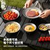 Juego de Cinco Piezas de Placa de Titanio para Exteriores Titanio Puro Vajilla de Camping Apilable para el Hogar Ligero Estilo Picnic Camping Viaje Bol y Plato Portátil