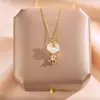 Collar Letra H de Diseño Minimalista Francés Nuevo Estilo Nacional Chino Nuevo Estilo Accesorio para el Cuello Cadena de Clavícula de Lujo Ligero Gama Alta