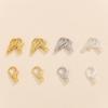 Cobre Banhado 18K Ouro Real Chaveiro Jóias Bobina Pulseira Colar Conexão Fivela 14K Ouro Real Geométrica Lagosta Fivela