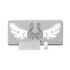 En stock punto gris ala nota musical tamaño grande alfombrilla de ratón engrosada antideslizante para juegos oficina teclado escritorio alfombrilla
