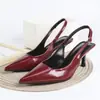 Sandalias Abiertas de Comercio Exterior Transfronterizo Estilo Europeo y Americano, Cómodas y Versátiles, Zapatos de Tacón Alto de Moda con Punta Fina No Abrasivos