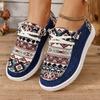 Comercio Exterior Talla Grande 36-43 Zapatos Deportivos Casuales Patrón Abstracto Cómodos Casuales Zapatos Planos Zapatos de Lona Trbottomyy y Versátiles