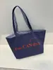 Bolsa Tote Reversível Grande Capacidade Estilo Coreano Nova Listrada Casual Ombro Textura Estudante Deslocamento Carta Lona