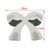 Horquilla de organza con bordado de color con forma de mariposa y perlas tridimensionales para el cabello, accesorios para el cabello para niños, decoración de pasta de tela.