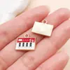 Accesorio de aleación con goteo de aceite, nota musical de guitarra, violín, piano, colgante para collares, llaveros y joyería DIY