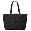 Bolso Tote Acolchado de Algodón Otoño e Invierno 2025 Estilo Nuevo Simple Color Sólido Gran Capacidad Bolso Tote Casual para Salir Bolso de Hombro Transfronterizo