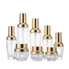 En Stock Botella Pequeña Negra de 20ml-120ml Botella con Bomba para Loción Botella Atomizadora Botella Gotero Botella para Aceites Esenciales 50g Botella para Crema Botella de Vidrio