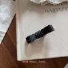Pente de Cabelo Clássico com Laço de Bolinhas Preto e Branco em Tecido Estilo Coreano, Presilha de Cabelo em Tecido Floral, Acessório de Cabelo, Presilha para Meninas