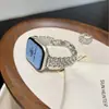 Pulsera de Metal con Zirconia Cobre Hueca Incrustada de Perlas Adecuada para Apple Watch iWatch Décima Generación 11/10Ultrase