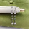 Joyas hechas a mano DIY aretes de perlas, accesorios para aretes, aretes largos dinámicos elegantes, circonita microincrustada al por mayor
