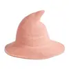 Sombrero de Bruja Hilo de Algodón Transfronterizo Europeo y Americano Sombrero de Bruja para Fiesta para Mujeres, Hombres y Niños Sombrero de Halloween Tejido Sombrero de Mago Puntiagudo