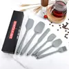 Espátula de Silicone Transfronteiriça 6 Peças Conjunto de Espátula de Confeiteiro e Pincel para Regar Raspador de Manteiga Pincel de Óleo para Churrasco Pá de Salada Em Estoque