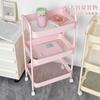 Rack de armazenamento de carrinho Piso Multicamadas Móvel Quarto Sala de estar Cozinha Banheiro Rack de armazenamento Dormitório Snack Rack