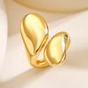 Australia Europa antigua y Estados Unidos transfronterizo personalidad simple cobre chapado en oro de 18 quilates anillo geométrico irregular femenino nicho anillo de alta gama nuevo