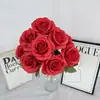 Flores Artificiales para Boda, Rosas de Diamante de Nueve Cabezas, Arreglos Florales para Salón de Bodas, Decoraciones para Pasillo, Exhibición en Casa, Flores de Seda para Exportación