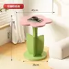 Mesa Auxiliar Pequeña con Forma de Pétalo de Moda para Uso en el Hogar, Mesa de Noche Simple Moderna para Dormitorio, Mesa Auxiliar con Forma de Nube para Sala de Estar y Balcón, Mesa de Esquina