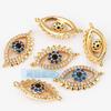 Accesorios para joyería DIY mitad plata 925 oro microincrustado ojo de pestaña larga conector de ojo 18 mm