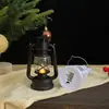 Luz de Vela Eletrônica Miniatura Lanterna LED Lâmpada Portátil Retrô Camping Lâmpada a Querosene Luz de Atmosfera de Natal Decoração