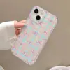 Funda de teléfono mate a cuadros con lazo en toda la pantalla para iPhone 17 Pro Max y Apple 16 Pro con agujeros grandes