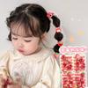 Cuerda para el Cabello de Bebé Oso Fresa Banda Elástica Infantil Trenza No Atasca el Cabello Anillos para el Cabello de Bebé Diadema Infantil Tocado