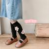 Meias Femininas Primavera e Outono Meias de Cano Médio Outwear Moderno Ins Estilo Princesa Bebê Cano Médio Femininas Bebê Infantil Meias de Flor para Mulheres