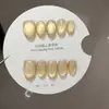 [Coleção de Nail Art Olho de Gato com Contas de Vidro] Unhas Usáveis Totalmente Feitas à Mão, Unhas Postiças no Atacado da Fábrica de Origem, Removíveis