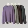 Tejido de Punto 100% Cachemira Cepillada para Mujer 25 Otoño Nueva Moda Tejido Cepillado Tejido de Punto
