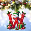 Nuevo Colgante Decorativo Plano de Acrílico Transfronterizo para Festival Navideño Adorno para Árbol de Navidad Decoraciones Navideñas para el Hogar