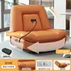 Sillón sofá individual, sofá cápsula espacial, sofá reclinable eléctrico giratorio para sala de estar, mecedora multifuncional de cuero WY