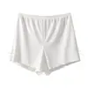 Shorts de Segurança Respiráveis de Seda de Gelo de Cintura Média, Anti-Exposição, Amigável à Pele, Versátil para Uso Diário, Sensação Refrescante, Boxer Feminino 9724