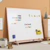Pizarra magnética para niños, pizarra pequeña para el hogar, pizarra para grafiti sin polvo para bebés, pizarra blanca tipo soporte para escribir, borrable con pincel