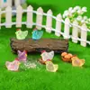 Jardinería de Micro-Paisaje Musgo Paisajismo Decoración Hecha a Mano DIY Accesorios Animales Lindos Gallina Pequeña Adornos Pequeños Luminosos