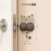 Almohadilla anticolisión de lindo trasero de gato, pegatina anticolisión de goma suave para manijas de puertas, alfombrilla anticolisión silenciosa, tira anticolisión para detrás de las puertas de los armarios