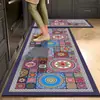 Alfombrilla Larga para Piso de Cocina, Tierra de Diatomeas, Absorbente de Agua y Aceite, No Lavable, Resistente a Manchas, Felpudo Antideslizante para Entrada Estilo Americano