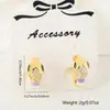 Brincos de cobra fofos de desenho animado novos transfronteiriços clipe de orelha de princesa de óleo brincos de menina doce atacado de fábrica