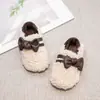 Otoño/Invierno 2026 Nuevo Estilo Mocasines de Fondo Grueso con Felpa Adentro Versión Coreana para Mujer Calzado de Moda para Exterior con Lazo Versátil de Piel y Algodón